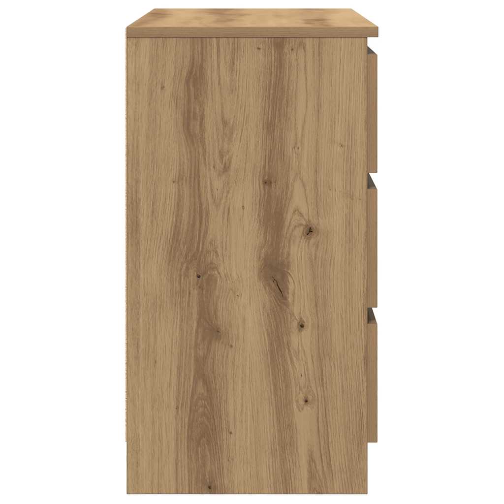Komoda s ladicama artisan hrast 71x35x65 cm konstruirano drvo