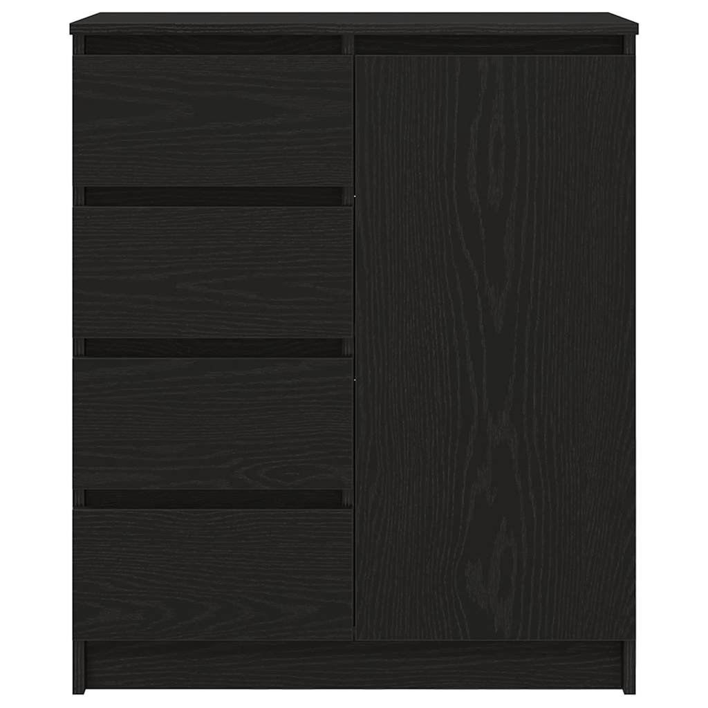 Komoda s ladicama crni hrast 71x35x84 cm konstruirano drvo