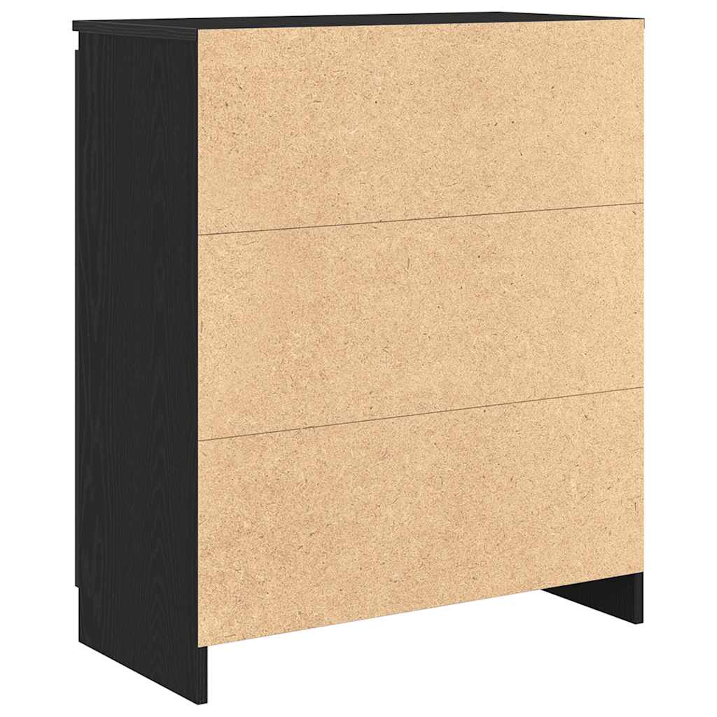 Komoda s ladicama crni hrast 71x35x84 cm konstruirano drvo