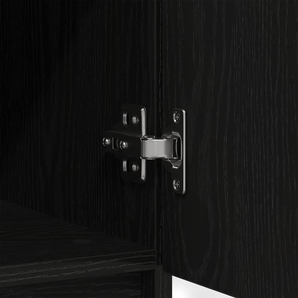 Komoda s ladicama crni hrast 71x35x84 cm konstruirano drvo