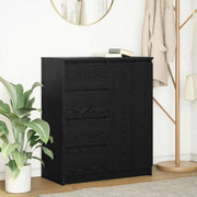 Komoda s ladicama crni hrast 71x35x84 cm konstruirano drvo
