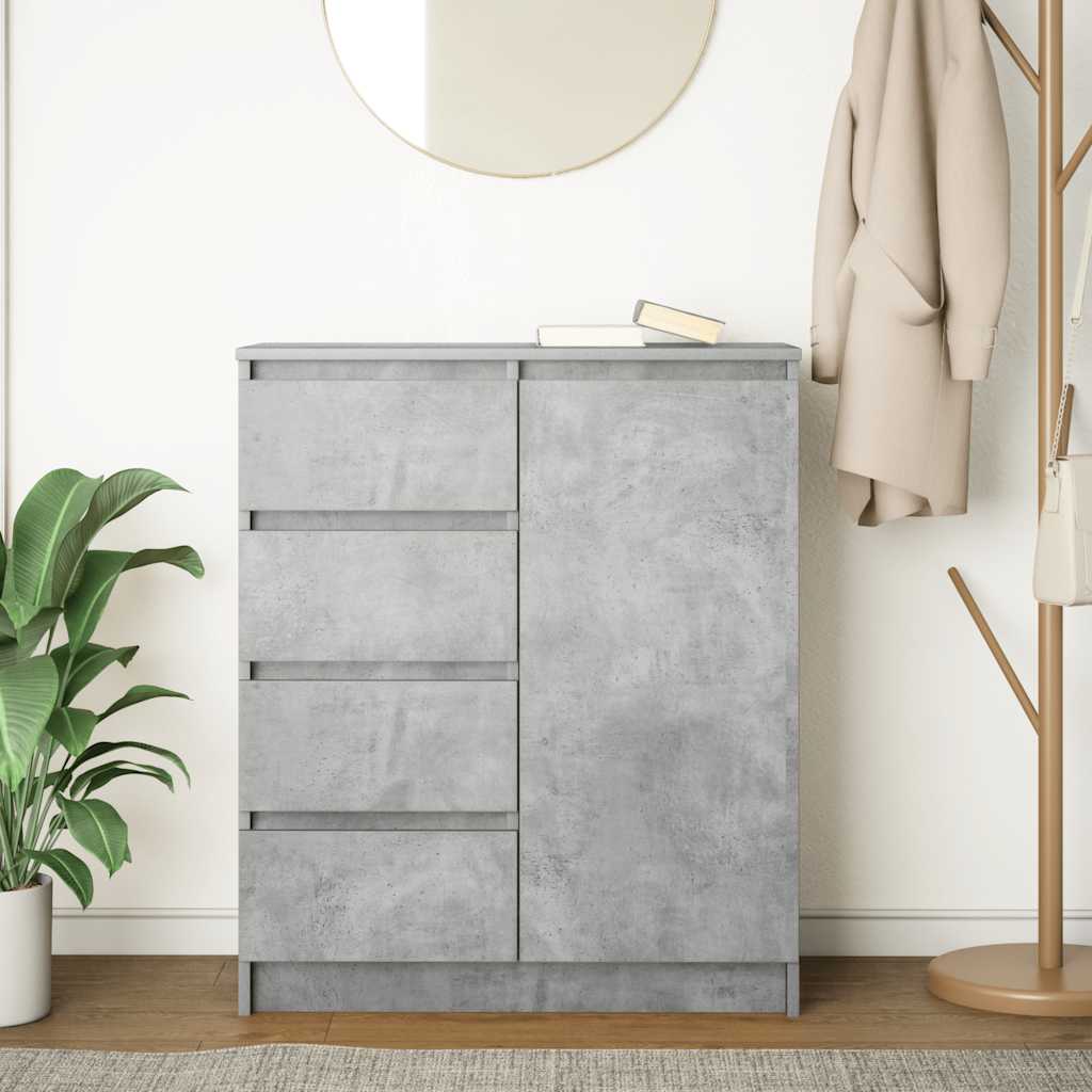 Komoda s ladicama beton siva 71x35x84 cm konstruirano drvo
