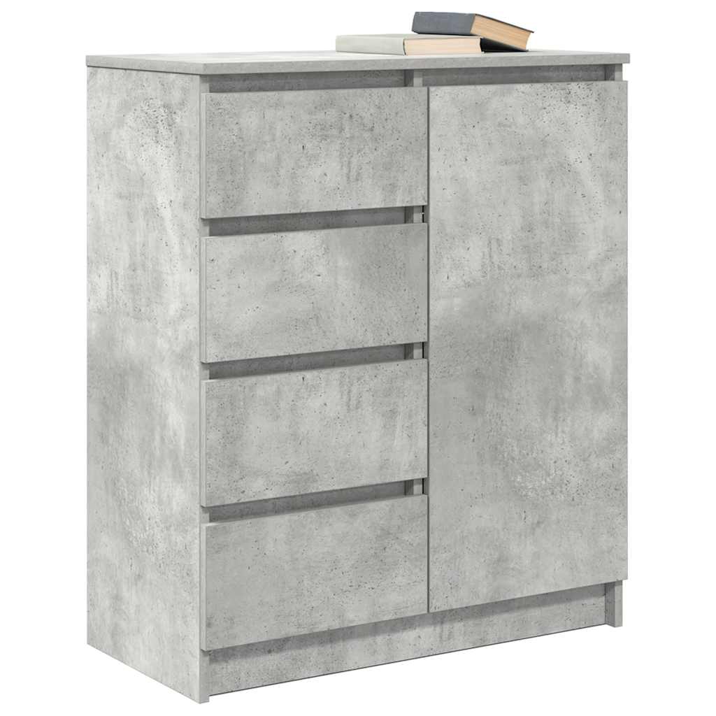 Komoda s ladicama beton siva 71x35x84 cm konstruirano drvo