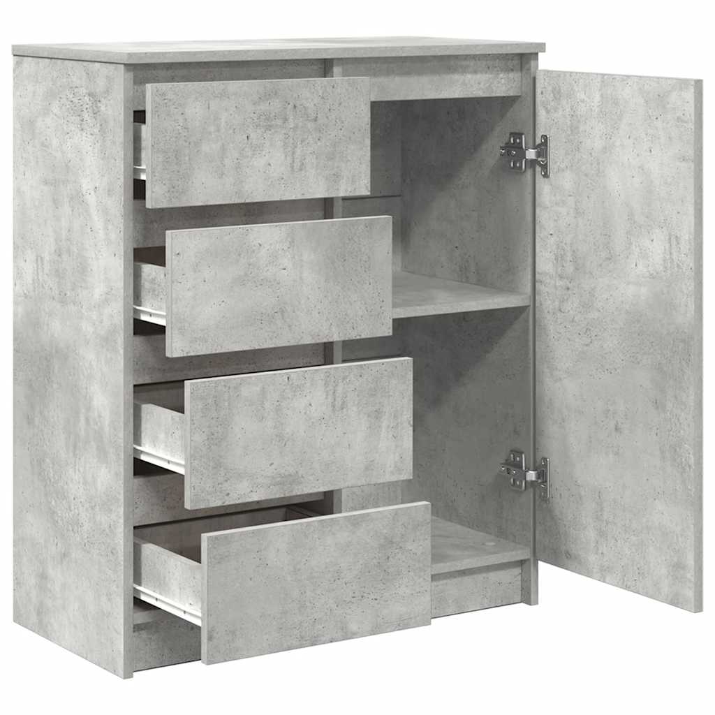 Komoda s ladicama beton siva 71x35x84 cm konstruirano drvo