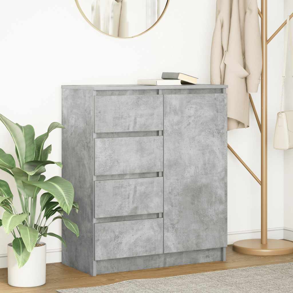 Komoda s ladicama beton siva 71x35x84 cm konstruirano drvo