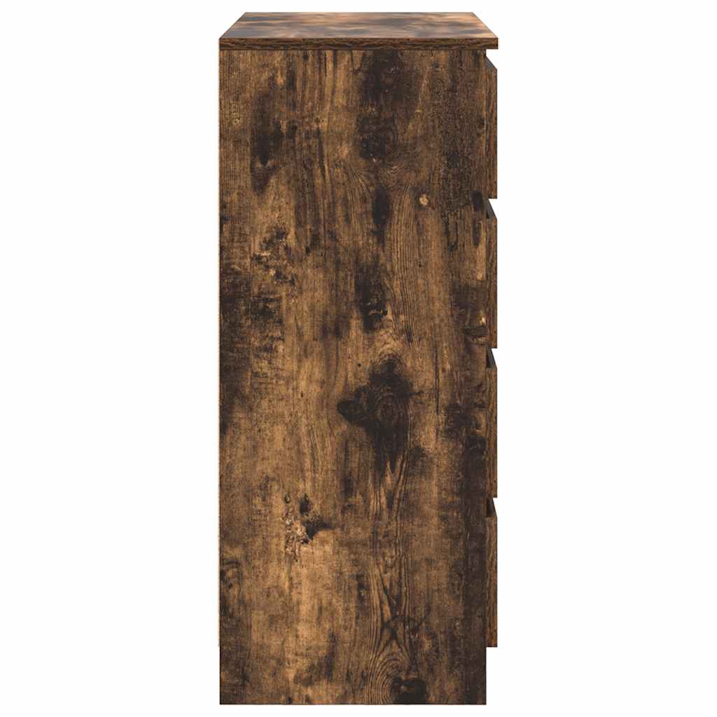 Komoda s ladicama dimljeni hrast 71x35x84 cm konstruirano drvo