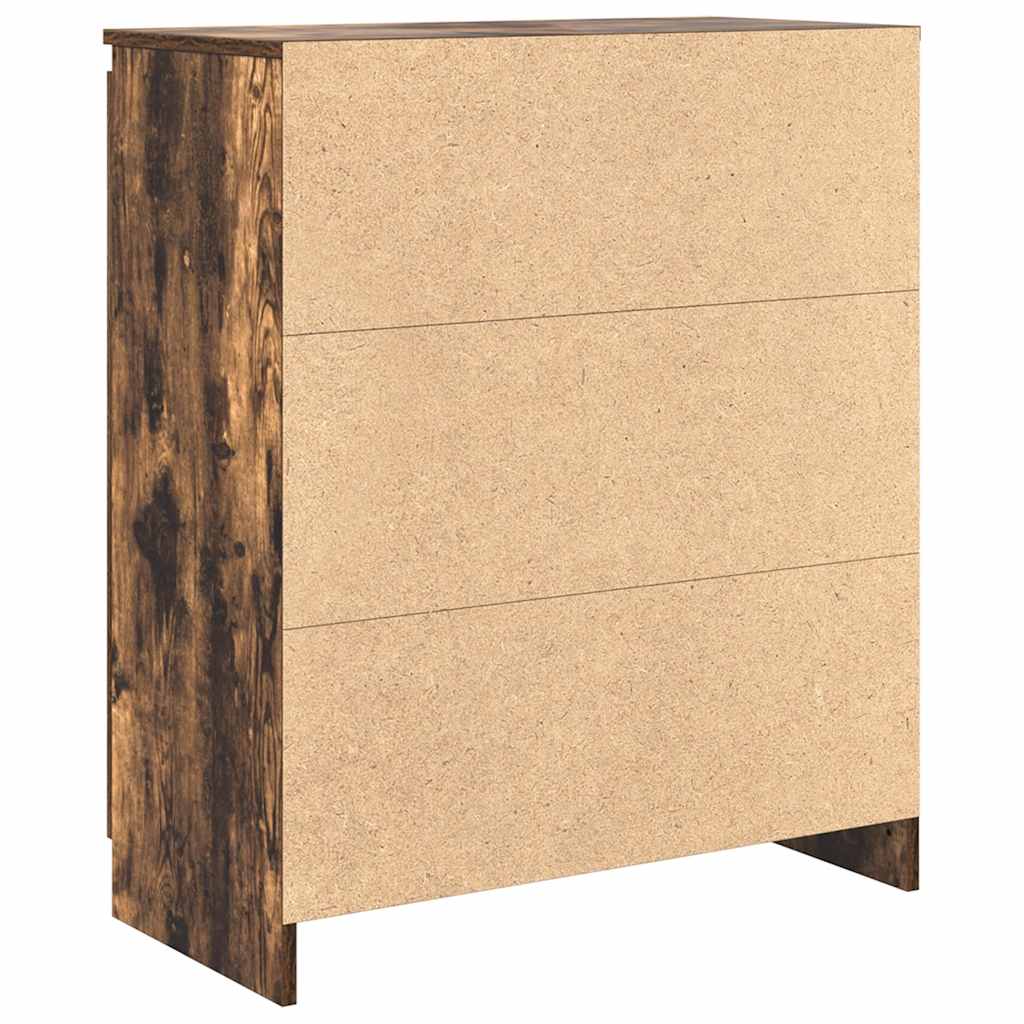 Komoda s ladicama dimljeni hrast 71x35x84 cm konstruirano drvo