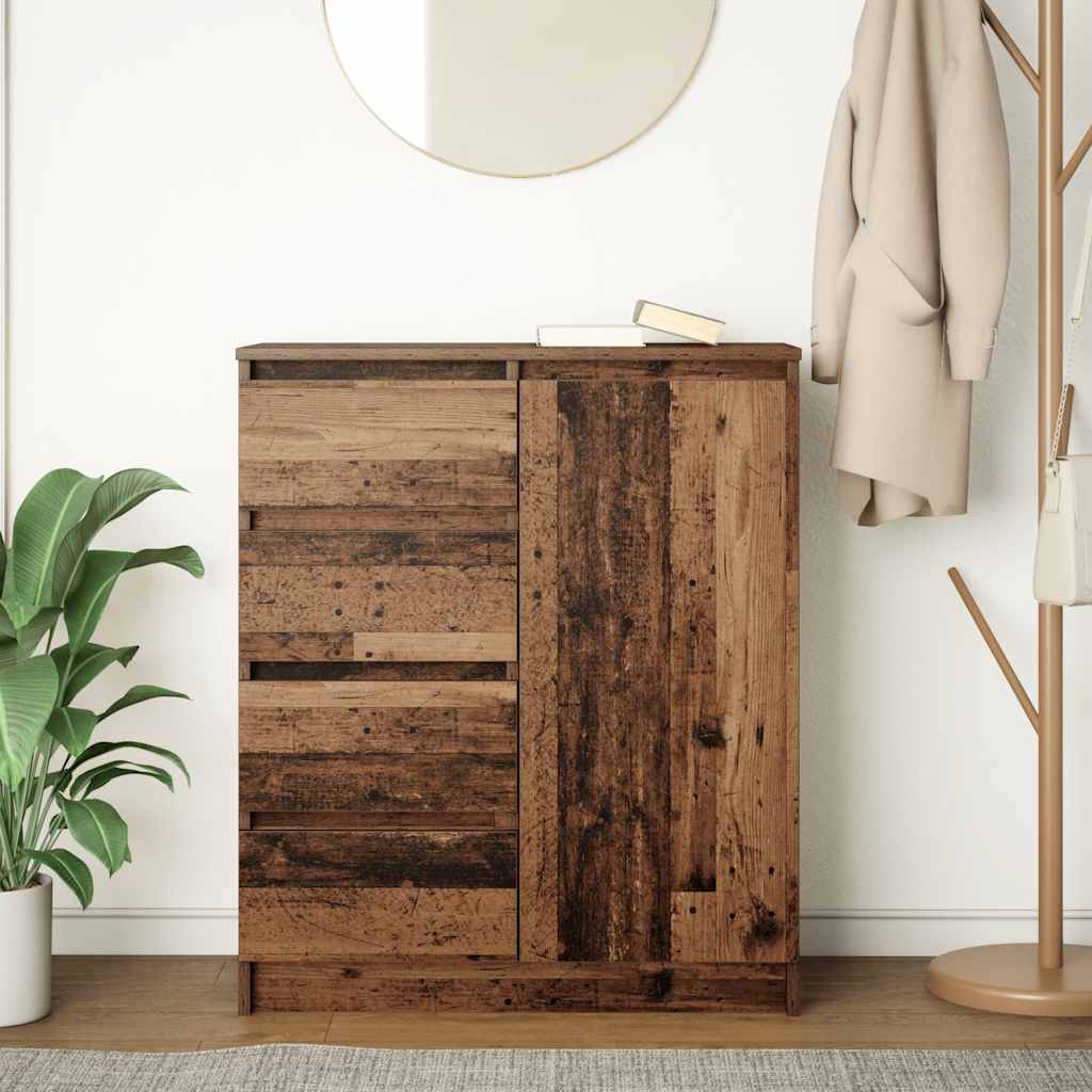 Komoda s ladicama staro drvo 71x35x84 cm konstruirano drvo