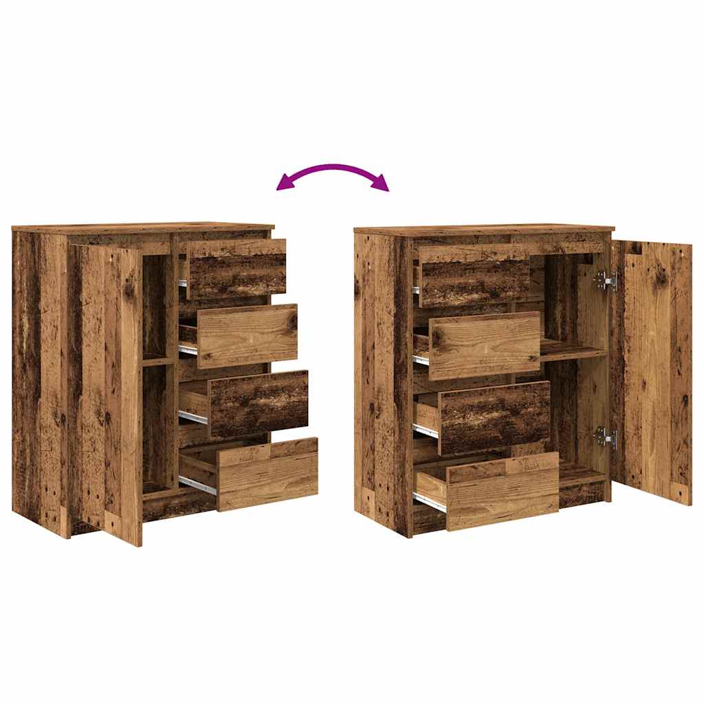 Komoda s ladicama staro drvo 71x35x84 cm konstruirano drvo