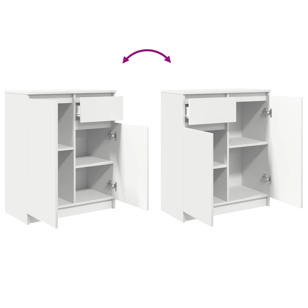 Komoda s ladicama bijela 71x35x84 cm konstruirano drvo