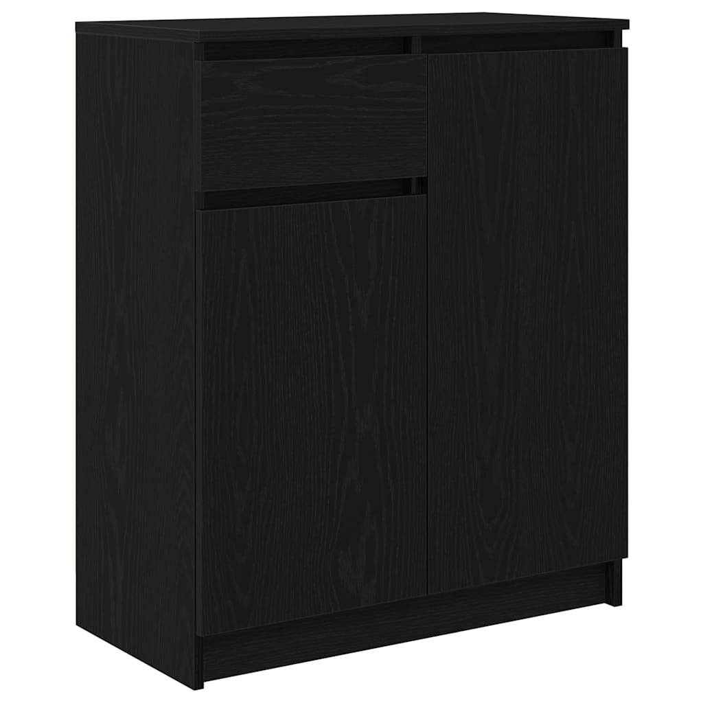 Komoda s ladicama crni hrast 71x35x84 cm konstruirano drvo