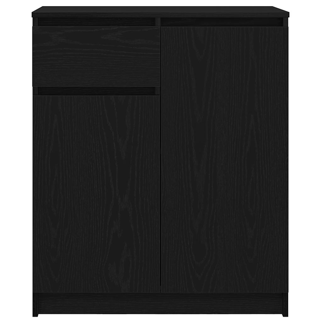 Komoda s ladicama crni hrast 71x35x84 cm konstruirano drvo