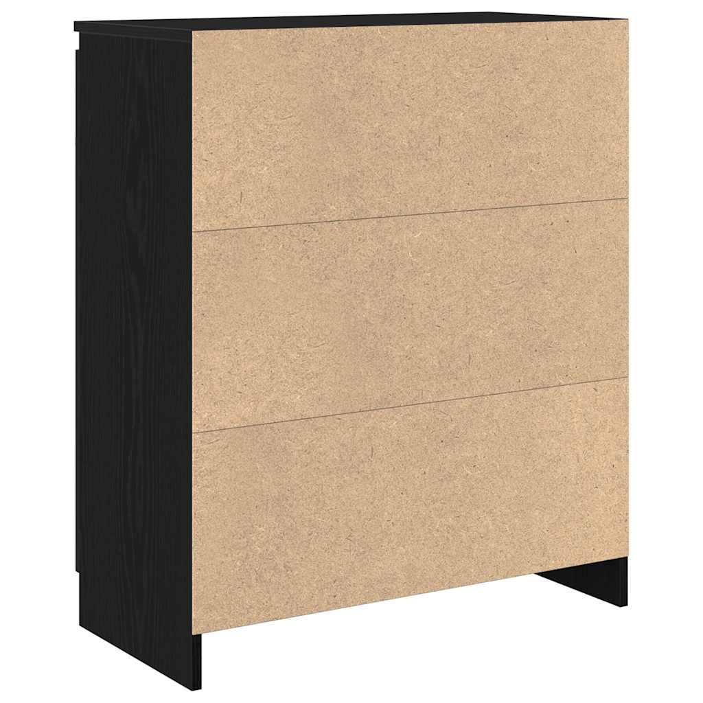 Komoda s ladicama crni hrast 71x35x84 cm konstruirano drvo