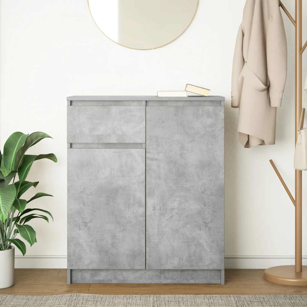 Komoda s ladicama beton siva 71x35x84 cm konstruirano drvo