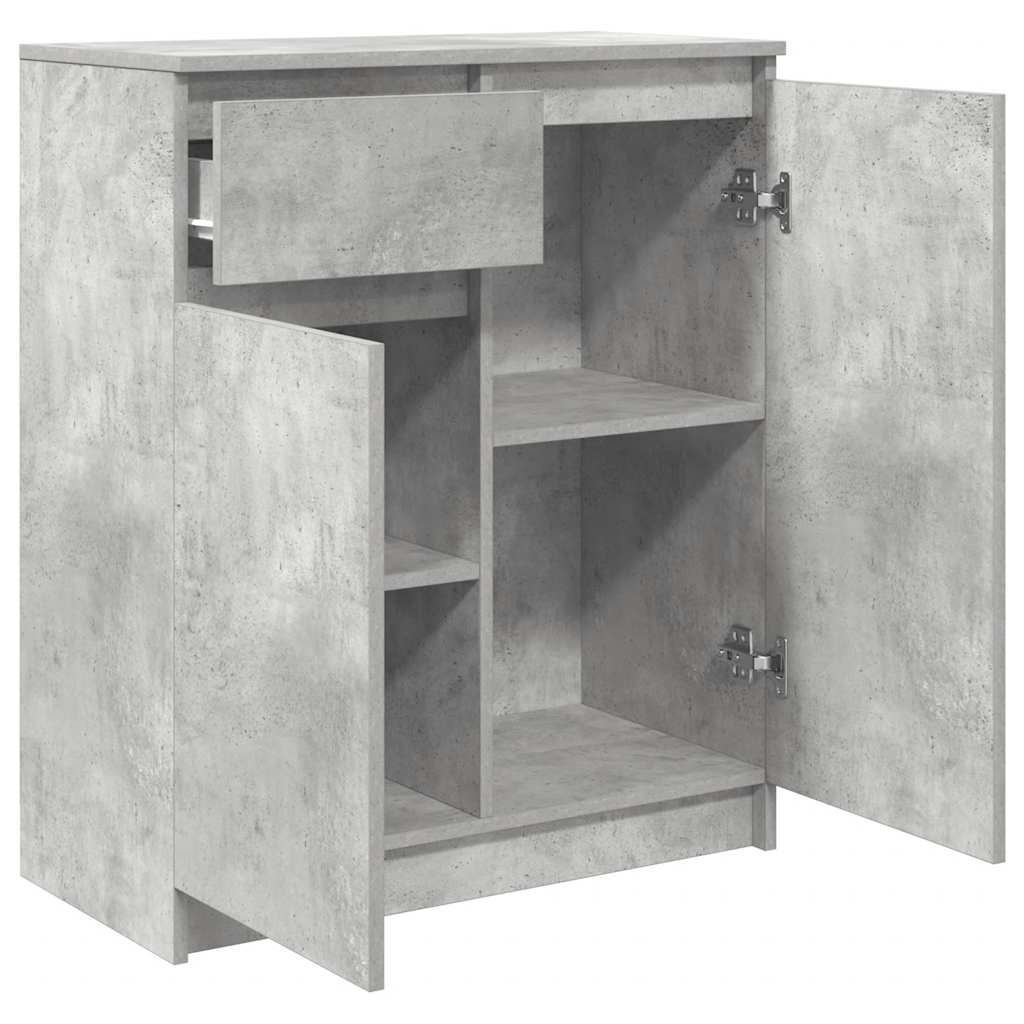 Komoda s ladicama beton siva 71x35x84 cm konstruirano drvo