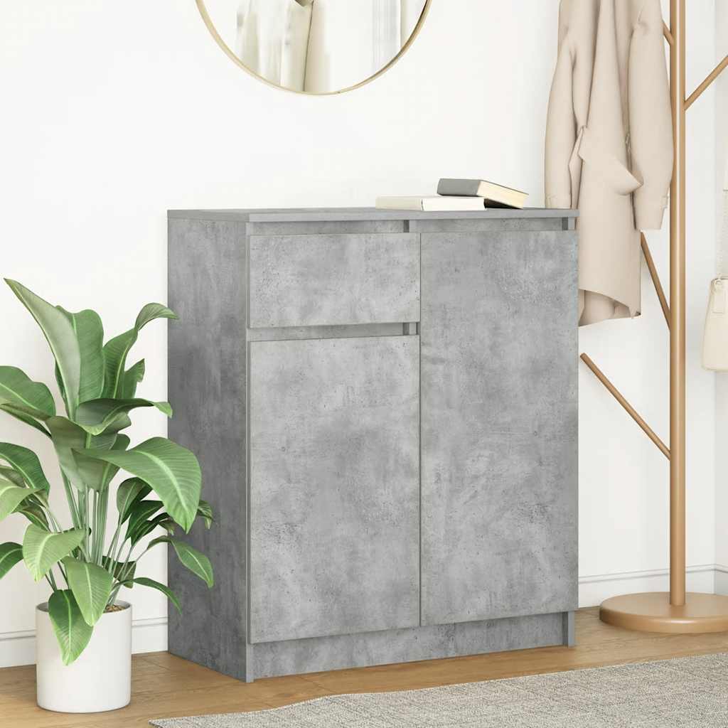 Komoda s ladicama beton siva 71x35x84 cm konstruirano drvo