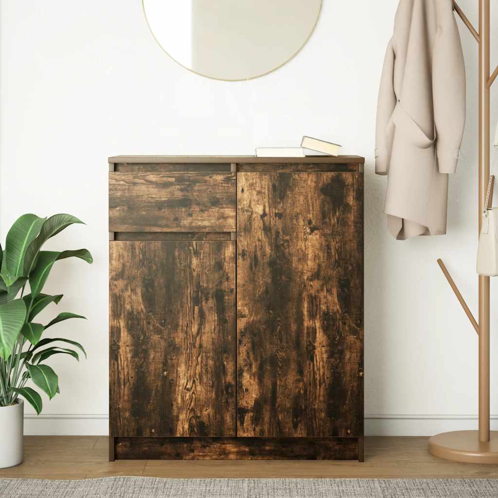 Komoda s ladicama dimljenog hrasta 71x35x84cm konstruirano drvo
