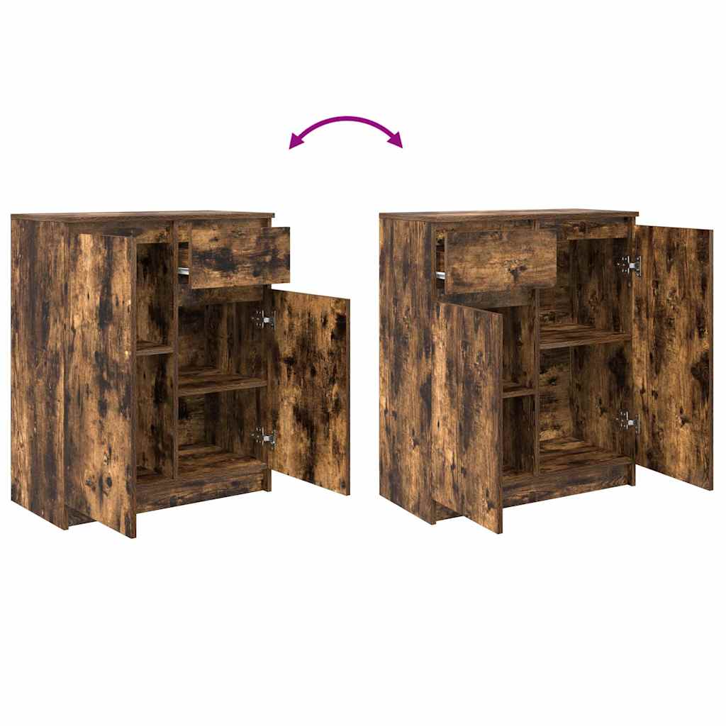 Komoda s ladicama dimljenog hrasta 71x35x84cm konstruirano drvo