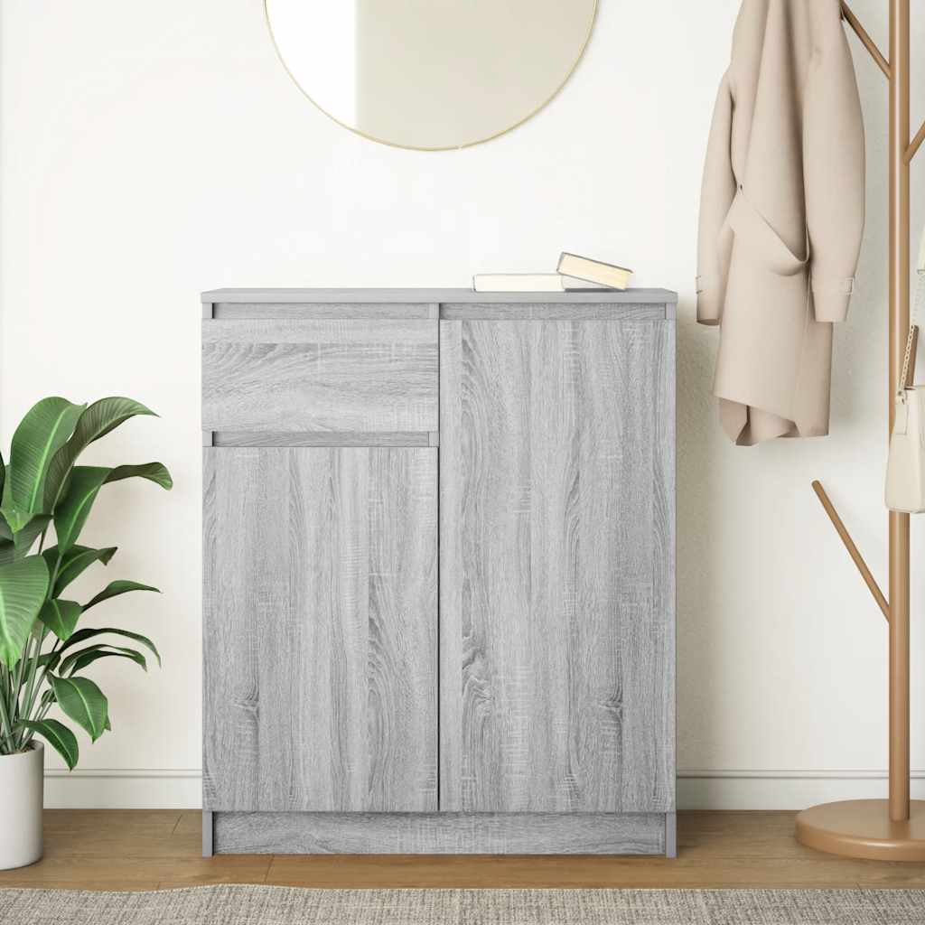 Komoda s ladicom siva sonoma 71x35x84 cm konstruirano drvo