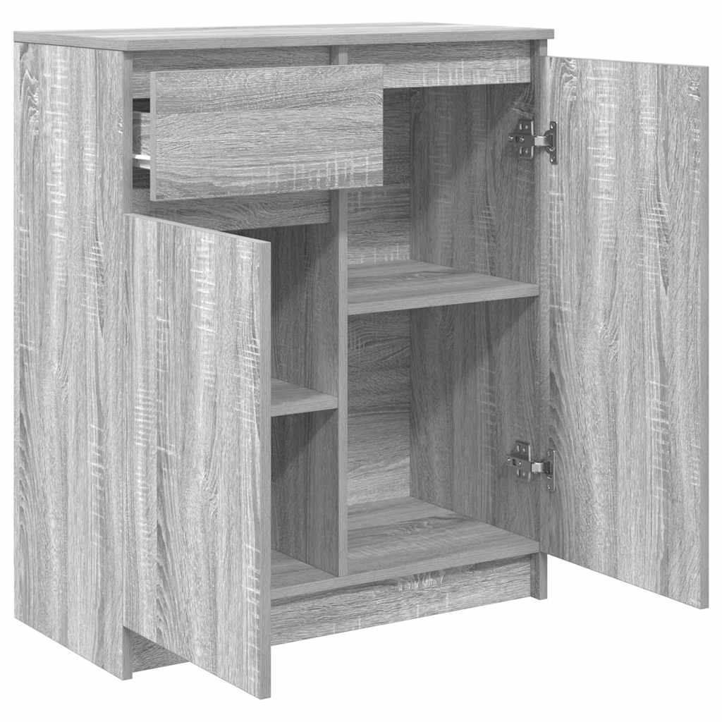 Komoda s ladicom siva sonoma 71x35x84 cm konstruirano drvo