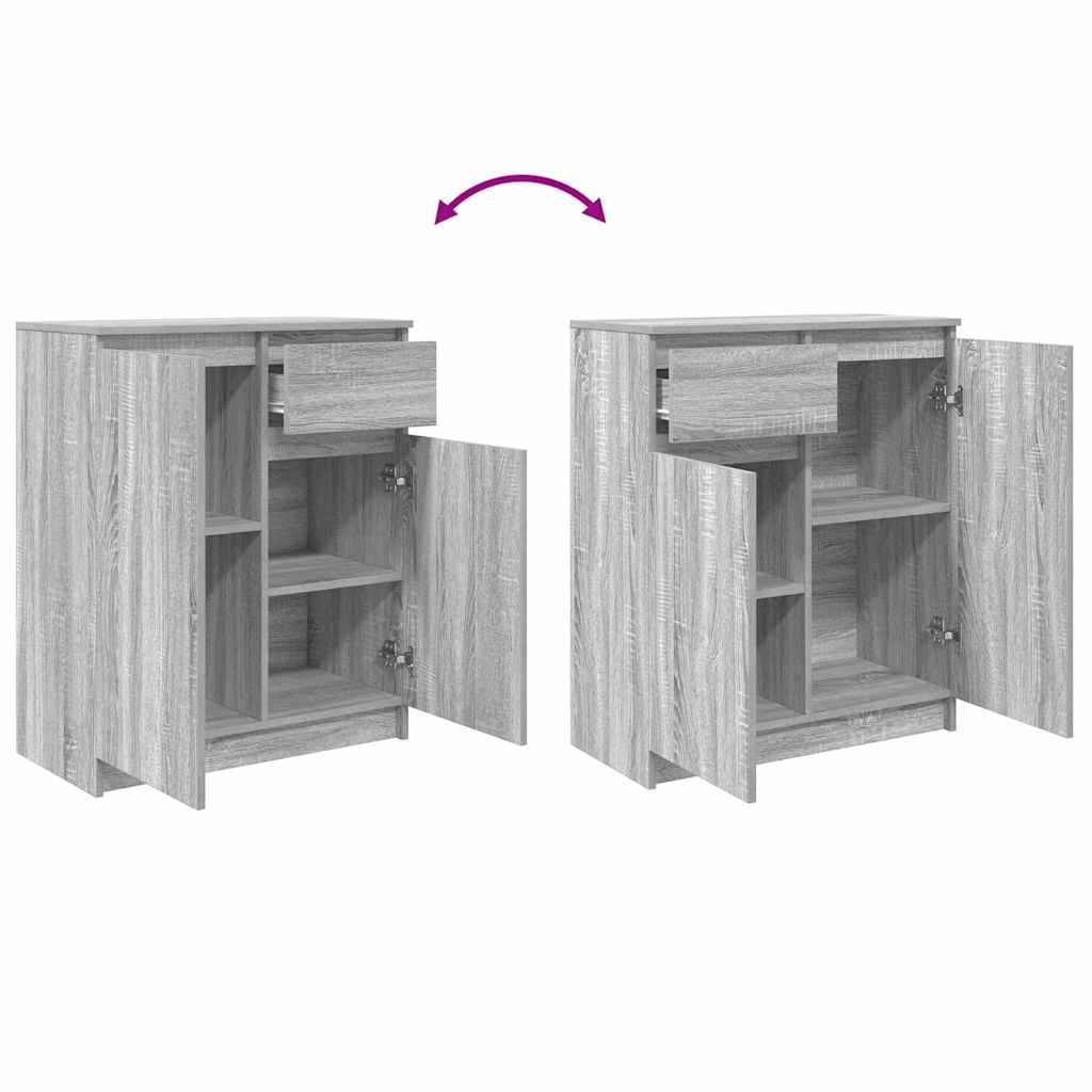 Komoda s ladicom siva sonoma 71x35x84 cm konstruirano drvo
