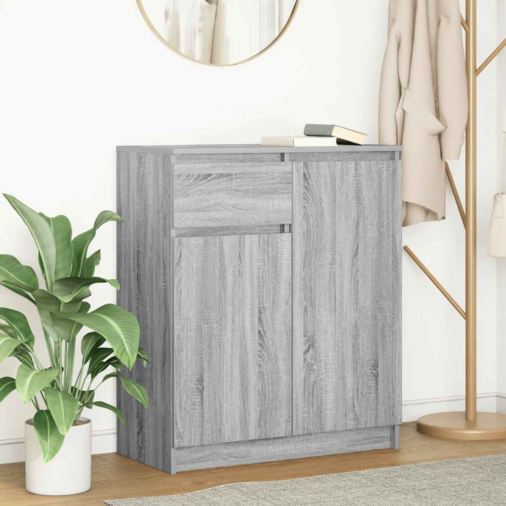 Komoda s ladicom siva sonoma 71x35x84 cm konstruirano drvo