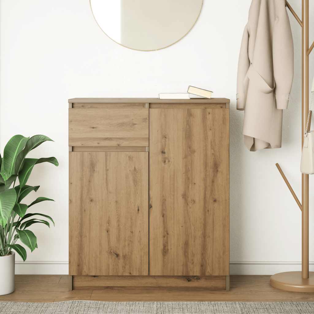 Komoda s ladicama artisan hrast 71x35x84 cm konstruirano drvo