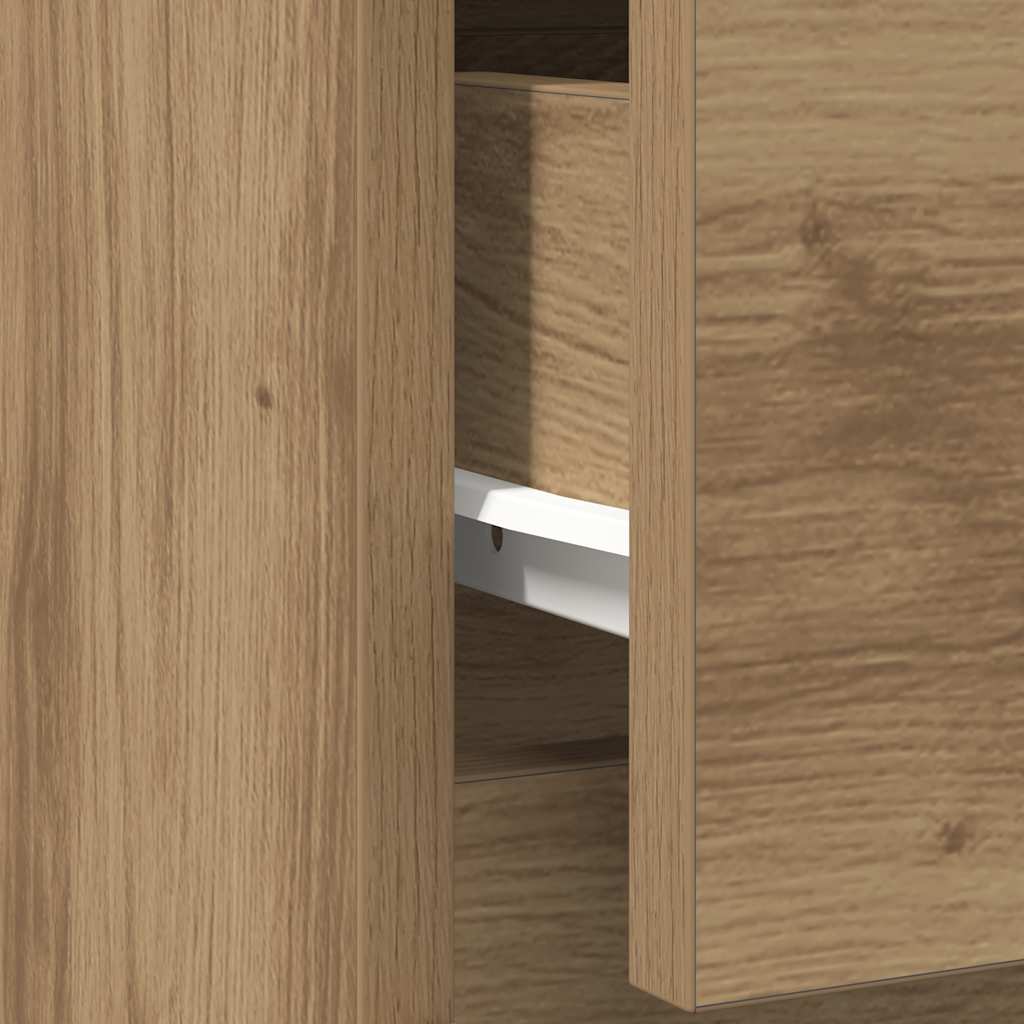 Komoda s ladicama artisan hrast 71x35x84 cm konstruirano drvo