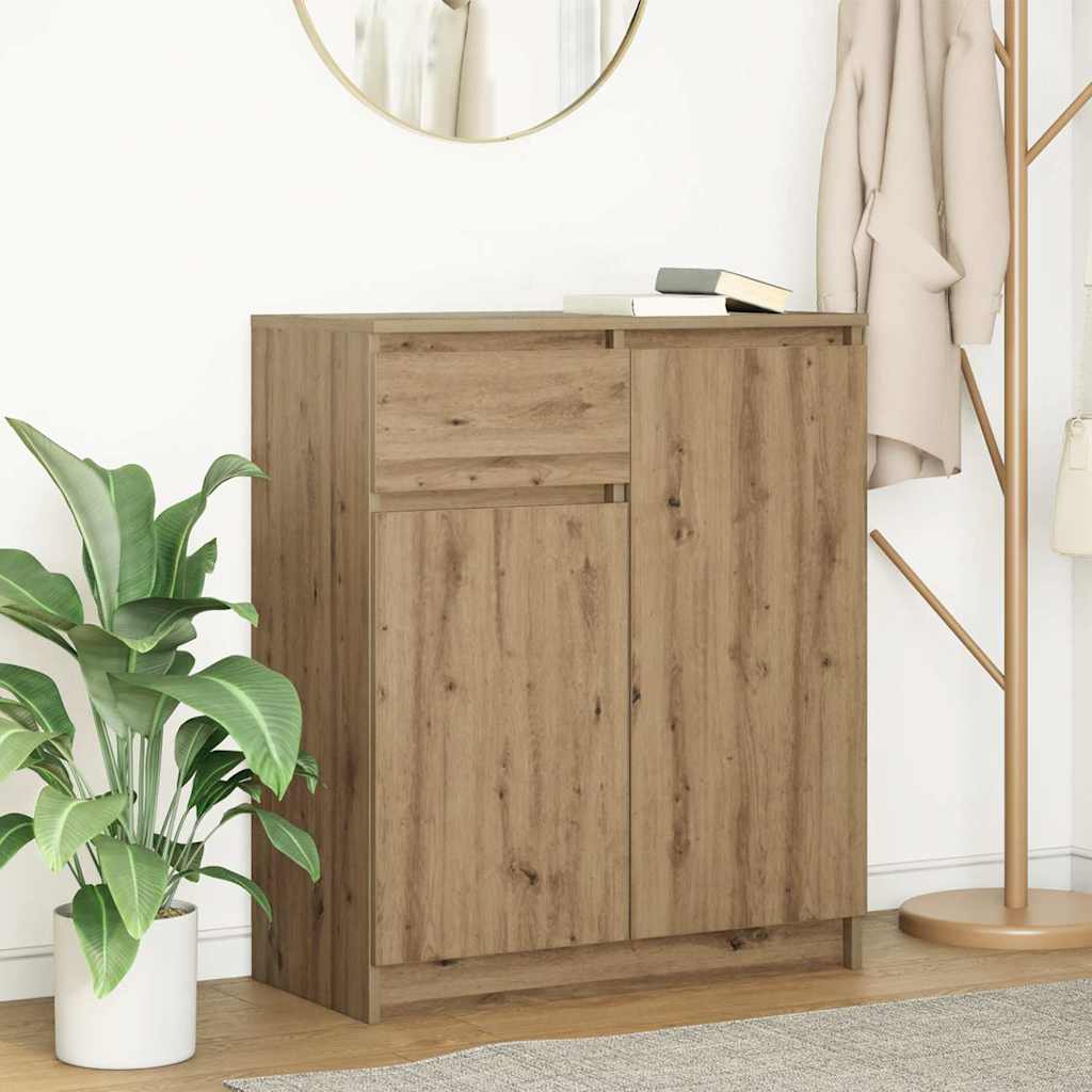 Komoda s ladicama artisan hrast 71x35x84 cm konstruirano drvo
