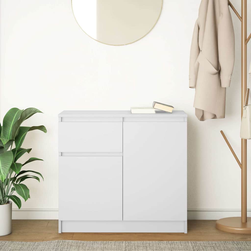 Komoda s ladicama bijela 71x35x84 cm konstruirano drvo