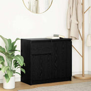 Komoda s ladicama crni hrast 71x35x65 cm konstruirano drvo