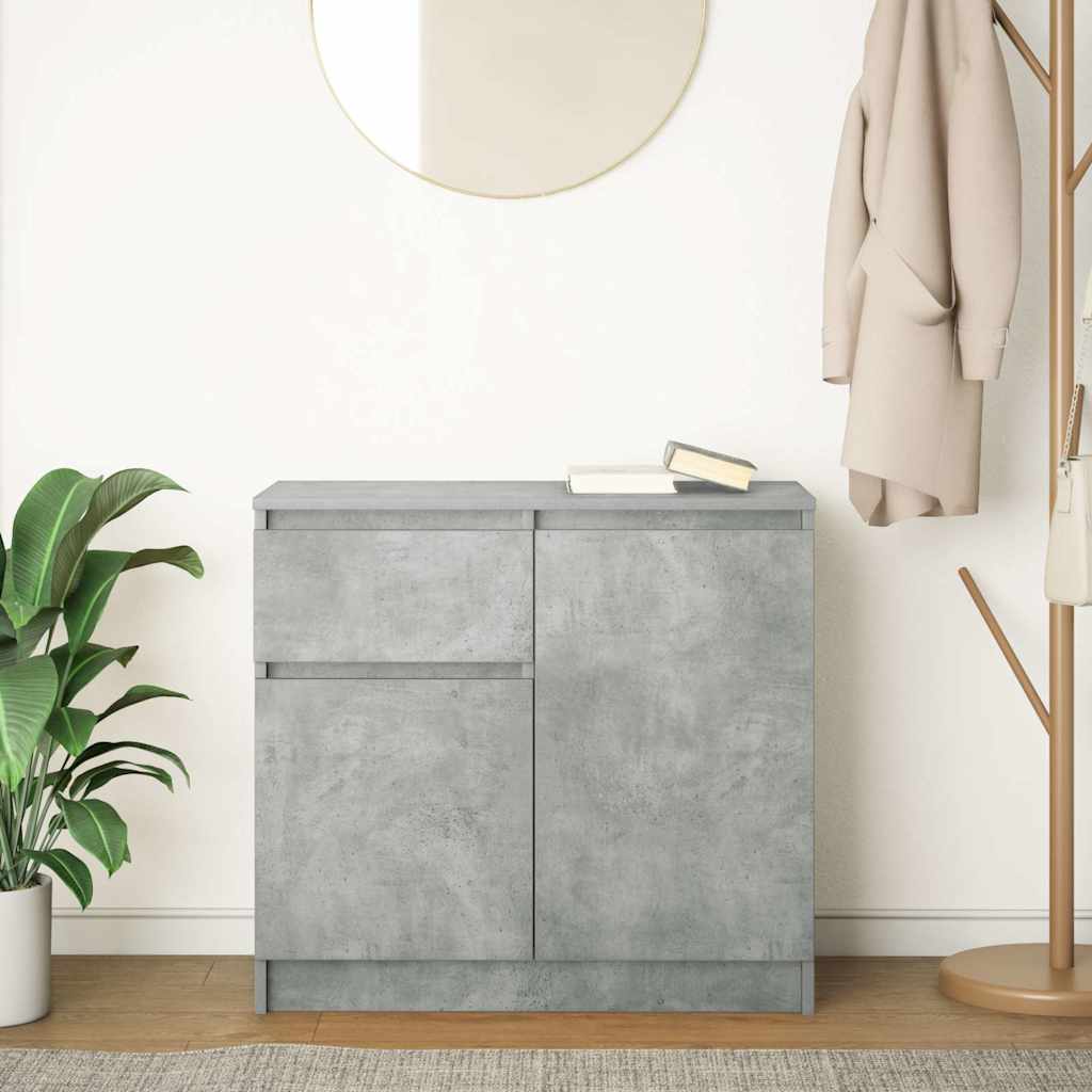 Komoda s ladicama beton siva 71x35x65 cm konstruirano drvo