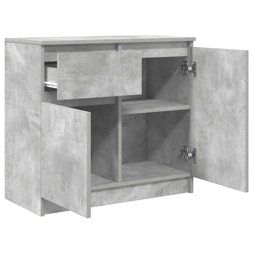Komoda s ladicama beton siva 71x35x65 cm konstruirano drvo