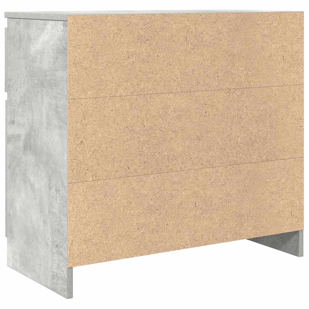 Komoda s ladicama beton siva 71x35x65 cm konstruirano drvo