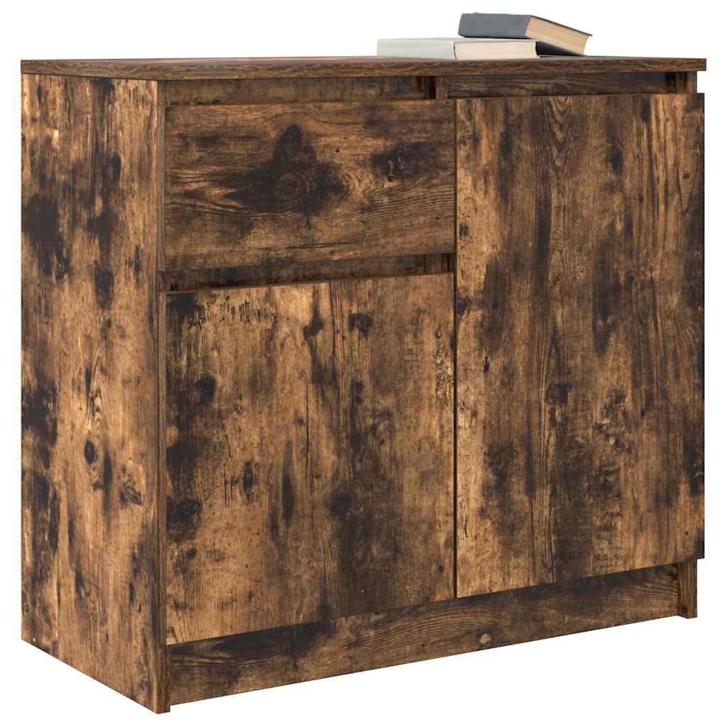 Komoda s ladicama dimljenog hrasta 71x35x65cm konstruirano drvo