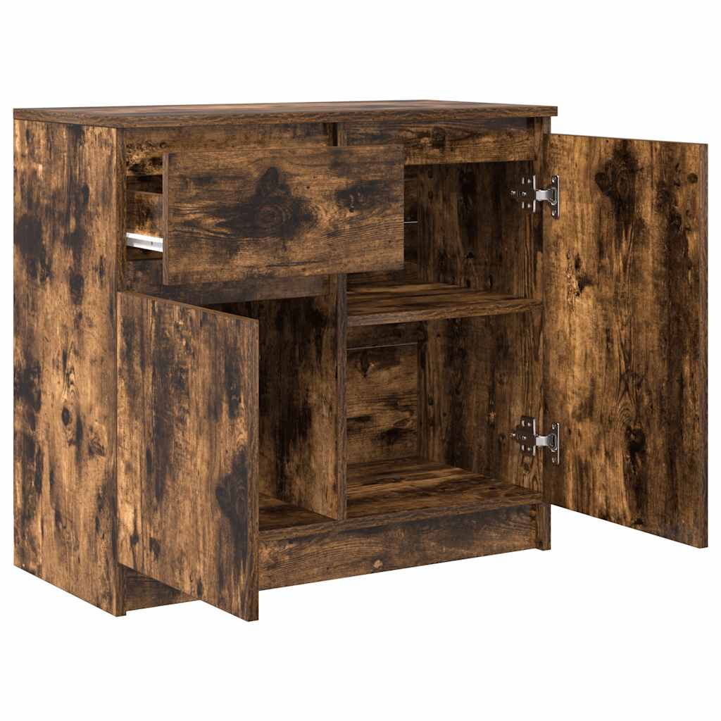 Komoda s ladicama dimljenog hrasta 71x35x65cm konstruirano drvo