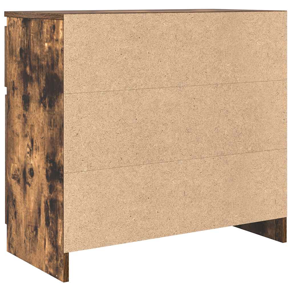 Komoda s ladicama dimljenog hrasta 71x35x65cm konstruirano drvo