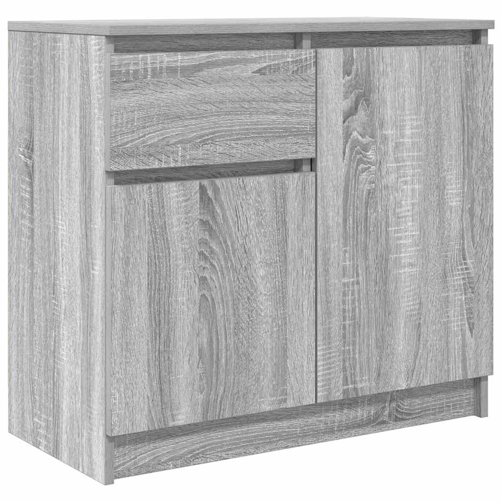 Komoda s ladicom siva sonoma 71x35x65 cm konstruirano drvo