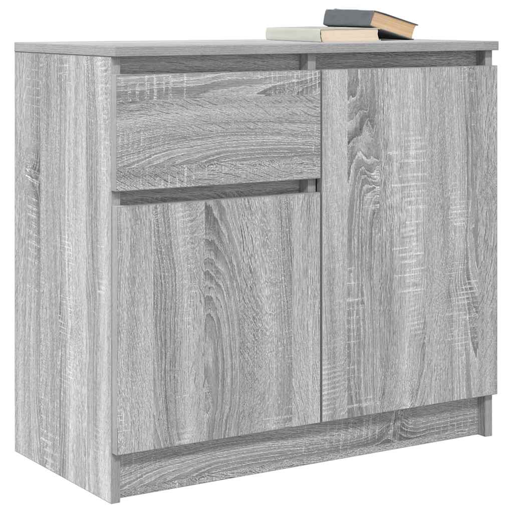 Komoda s ladicom siva sonoma 71x35x65 cm konstruirano drvo