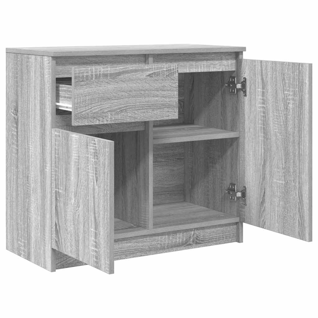 Komoda s ladicom siva sonoma 71x35x65 cm konstruirano drvo