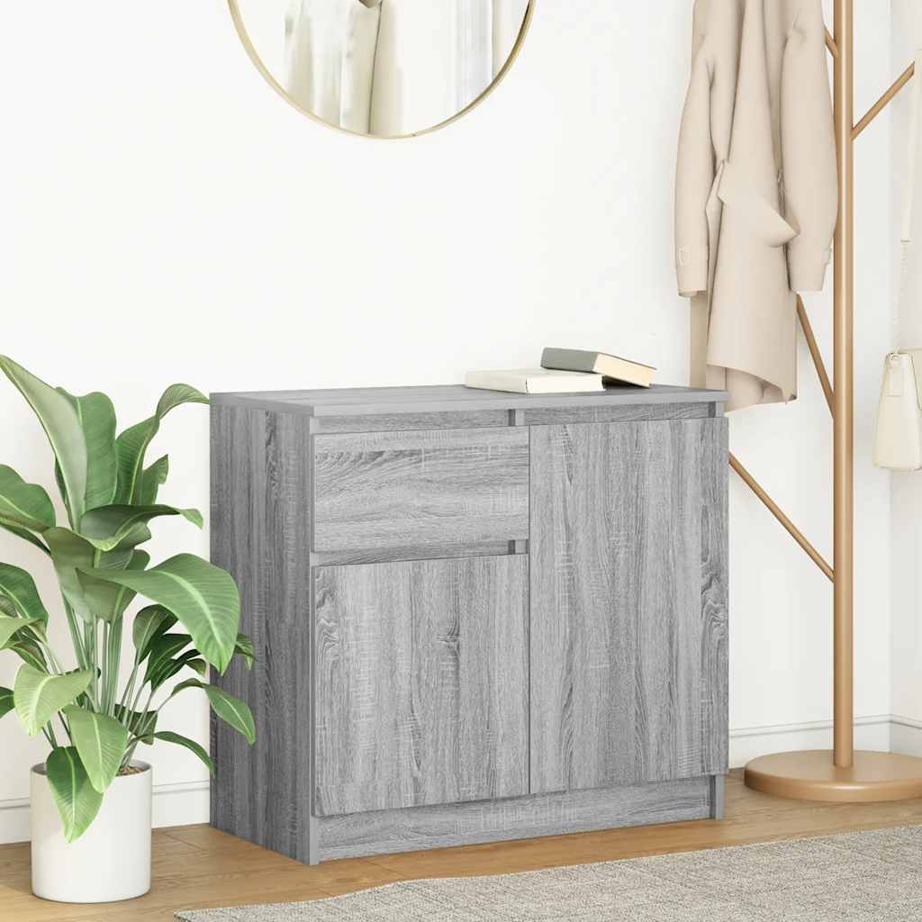 Komoda s ladicom siva sonoma 71x35x65 cm konstruirano drvo