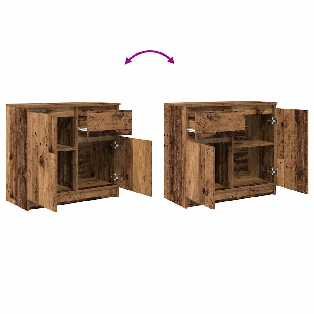 Komoda s ladicama staro drvo 71x35x65 cm konstruirano drvo