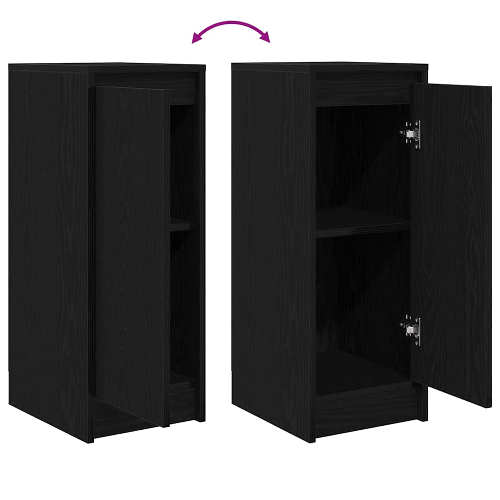 Komoda crni hrast 29,5x34x76 cm konstruirano drvo