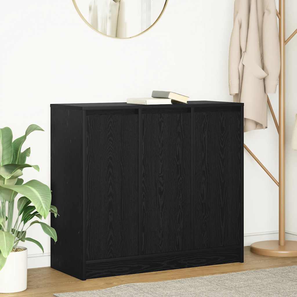 Komoda crni hrast 85x34x76 cm konstruirano drvo