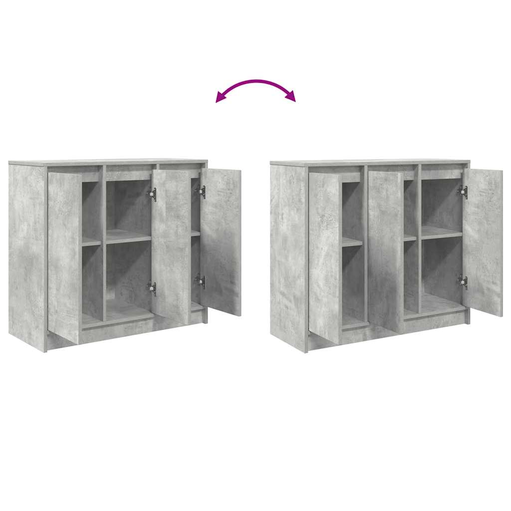 Komoda siva boja betona 85x34x76 cm od konstruiranog drva