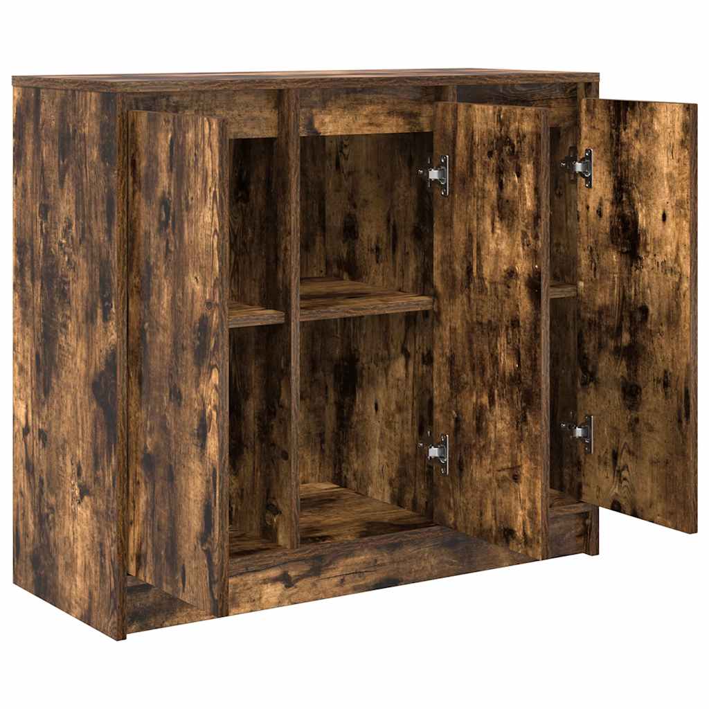 Komoda dimljeni hrast 85x34x76 cm od konstruiranog drva