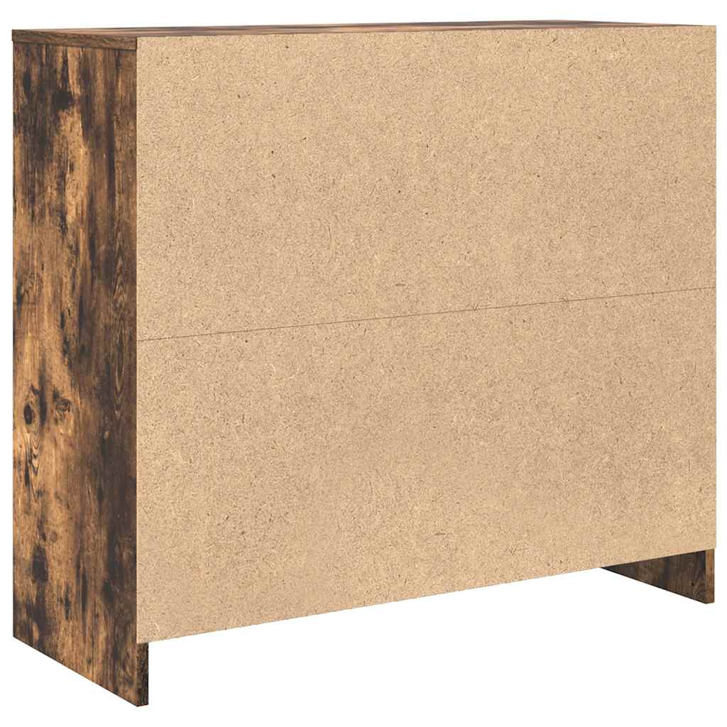 Komoda dimljeni hrast 85x34x76 cm od konstruiranog drva