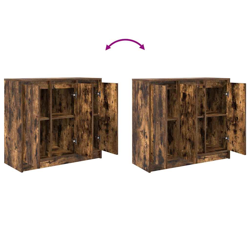 Komoda dimljeni hrast 85x34x76 cm od konstruiranog drva
