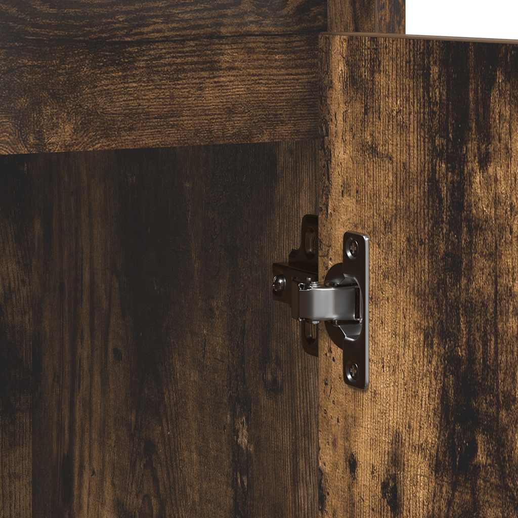 Komoda dimljeni hrast 85x34x76 cm od konstruiranog drva