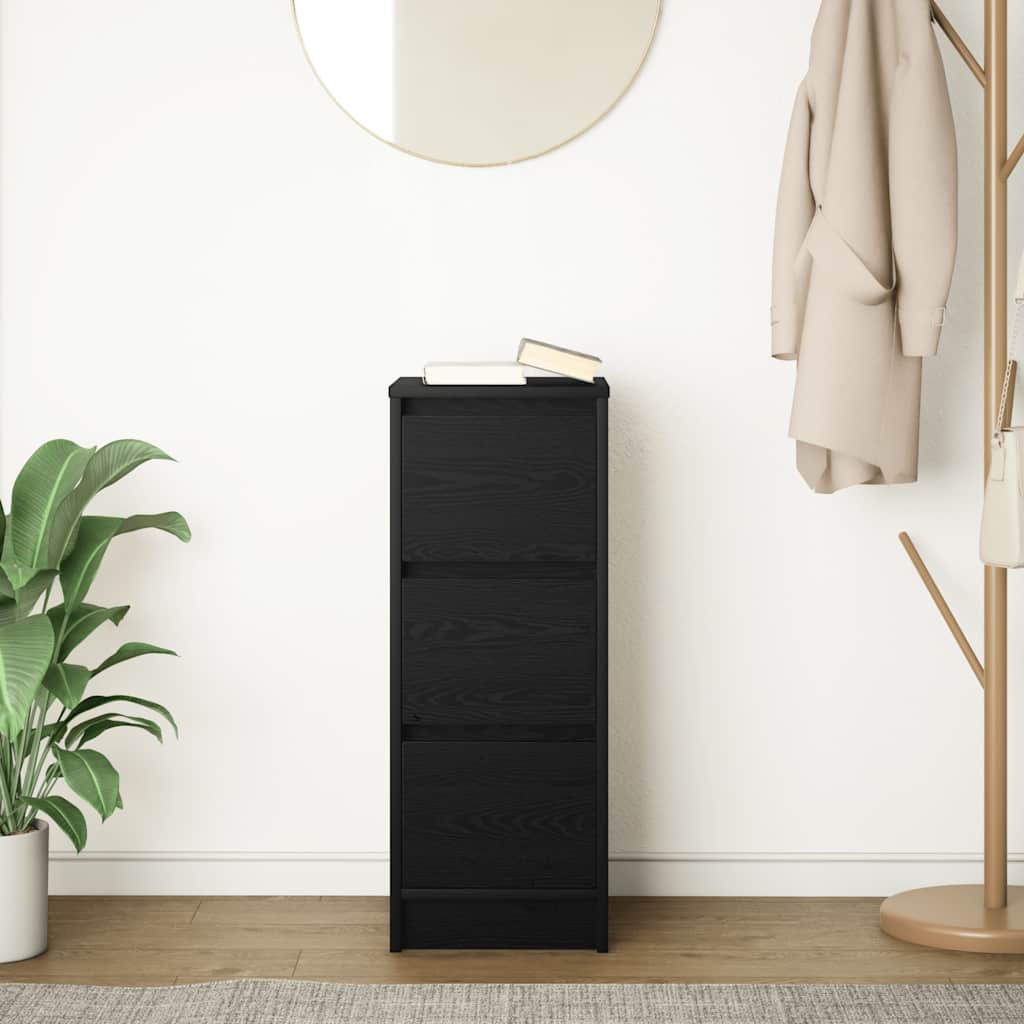 Komoda crni hrast 29,5x34x76 cm konstruirano drvo